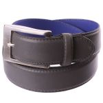 Ceinture en cuir grise, int�rieur cuir violet