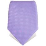Cravate faux uni lilas � reflets bleu ciel