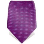 Cravate violette � petits pois bleu ciel