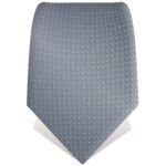 Cravate grise � petits pois bleu ciel