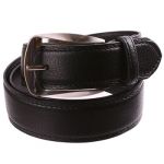 Ceinture en cuir grain� noire