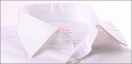 White french cuff shirt with a classic collar