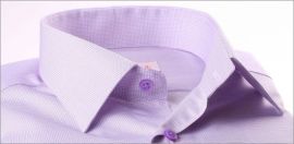 White and lilac checked shirt