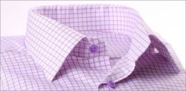 Lilac and white checked shirt