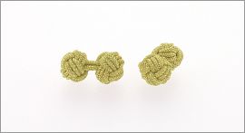 Shiny gold knot cufflinks