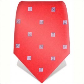 Cravate rouge � motifs g�om�triques
