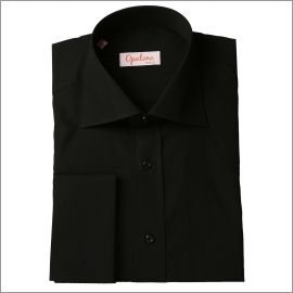 Black French Cuff Shirt
