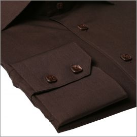 Dark brown slim fit shirt