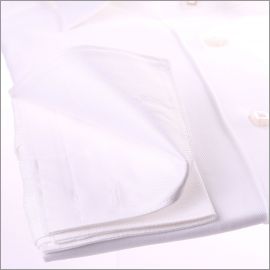 White slim fit french cuff shirt
