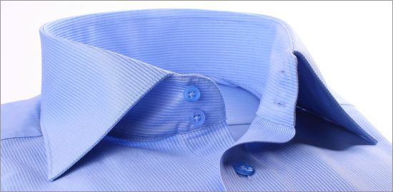 Blue with white stripes french cuff shirt