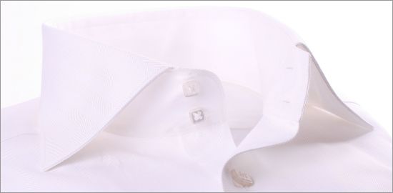 White slim fit french cuff shirt