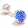 Double sided cufflinks with blue crystals