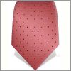 Cravate rose parme � pois bordeaux
