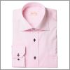 Pink dress shirt with brown buttons