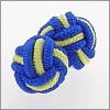 Royal blue yellow knot cufflinks