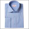 A blue stripped french cuff shirt
