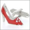Chaussures rouges � talon avec cristaux de Swarovski