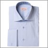 Chemise bleue � col int�rieur arabesques bleues