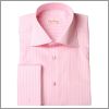 Striped pink and white slim fit shirt