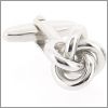 Rhodium knots cufflinks