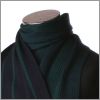 Echarpe r�versible � rayures vertes et bleues marines