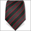 Cravate noire � fines rayures rouges