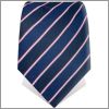 Navy blue tie with thin pink stripes 