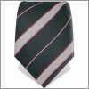 Black tie with light grey and purple stripes