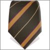 Brown with beige and fushia stripes tie