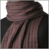 Echarpe marron � c�tes