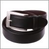 Black leather belt and brown reverse 