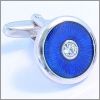 Rond de r�sine bleue avec un centre cristal