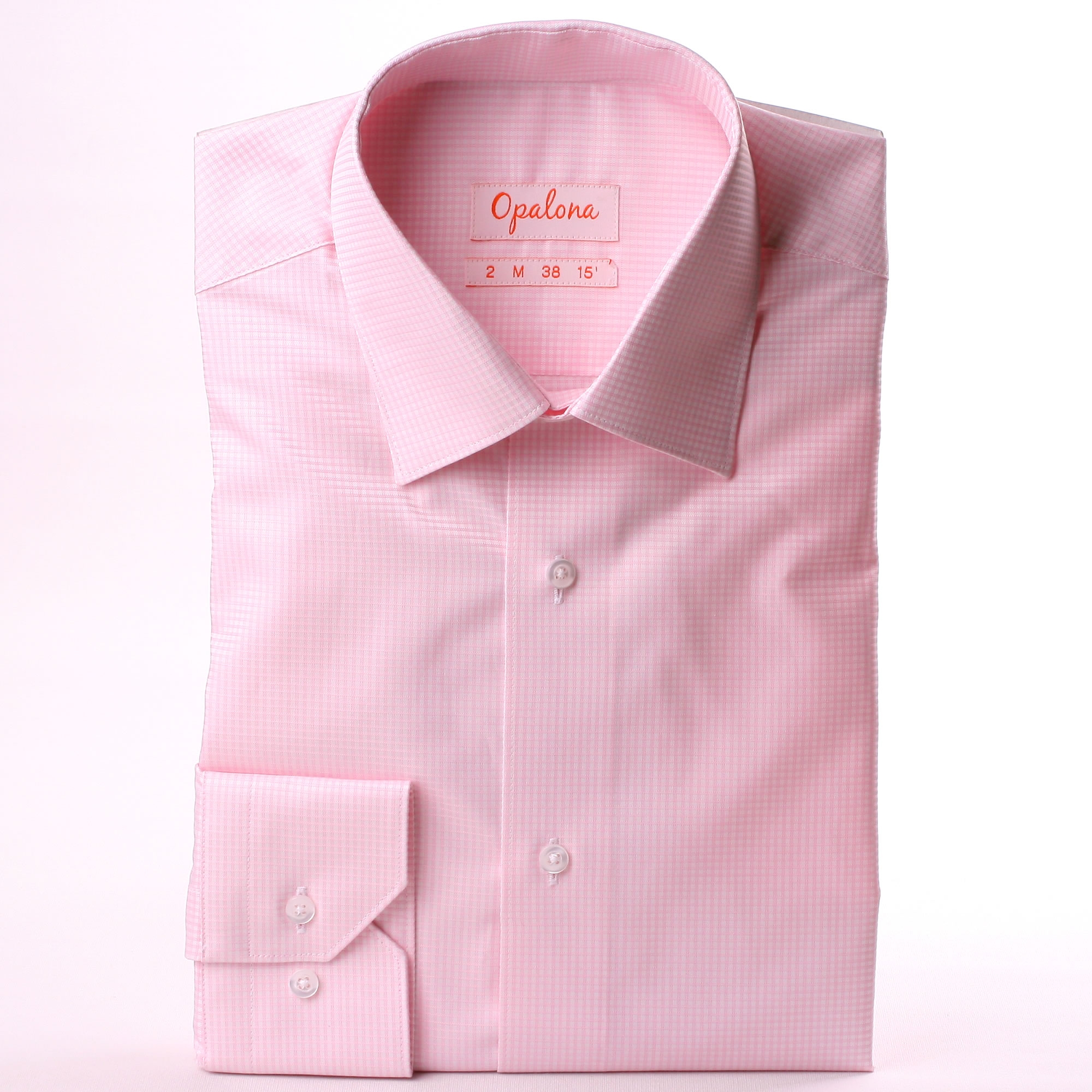 Pink and white gingham checkered shirt